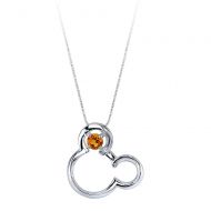 Disney Mickey Mouse November Birthstone Necklace for Women - Citrine