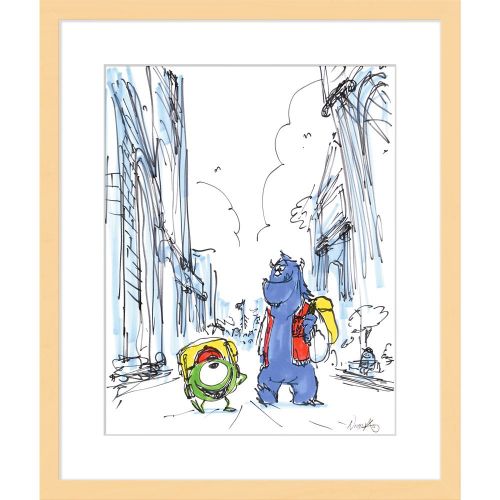 디즈니 Disney Mike and Sulley Framed Gicle on Paper by Ricky Nierva - Limited Edition