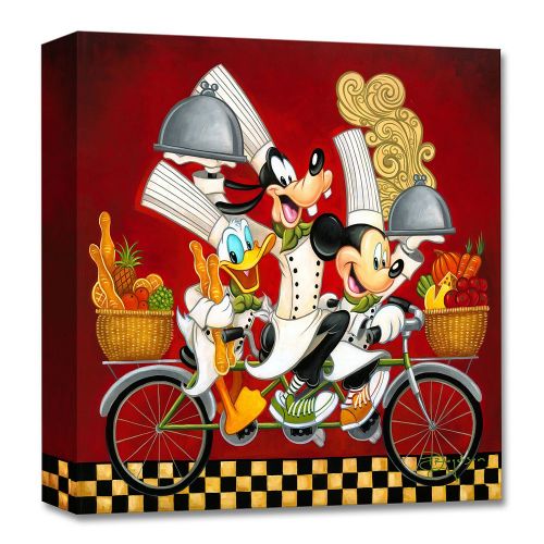 디즈니 Disney Mickey Mouse and Friends Wheeling with Flavor Gicle on Canvas by Tim Rogerson