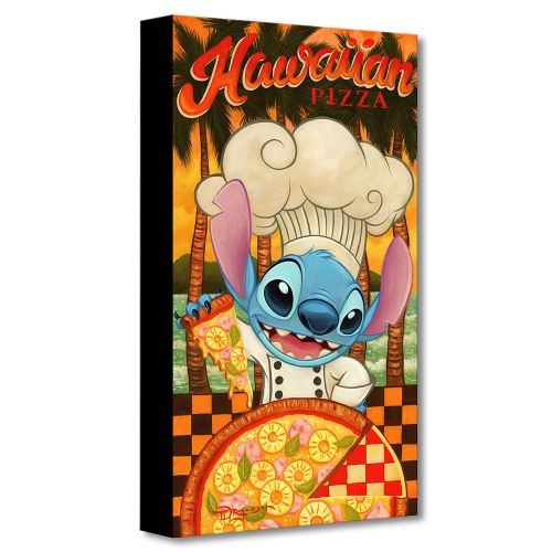 디즈니 Disney Stitch Hawaiian Pizza Giclee on Canvas by Tim Rogerson
