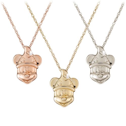 디즈니 Disney Diamond Sorcerer Mickey Mouse Necklace - 18 Karat