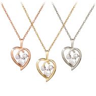 Disney Diamond Heart Mickey Mouse Necklace - 14K