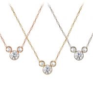 Disney Diamond Mickey Mouse Necklace - Medium - 18K