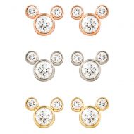 Disney Diamond Mickey Mouse 14K Earrings - Medium