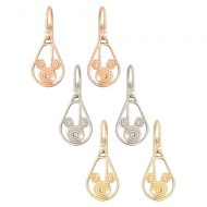 Disney Mickey Mouse 14K Gold Swirl Earrings
