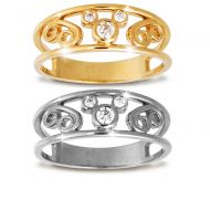 Disney Mickey Mouse Icon Diamond Swirl Ring for Women