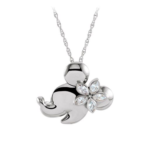 디즈니 Minnie Mouse Gold and Diamond Necklace - Aulani, A Disney Resort & Spa