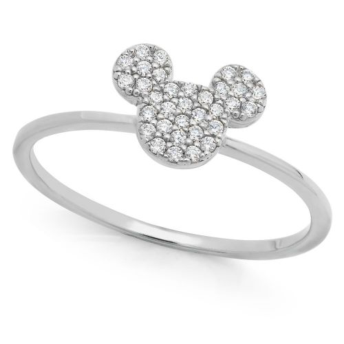 디즈니 Disney Mickey Mouse Icon Ring by CRISLU - Platinum