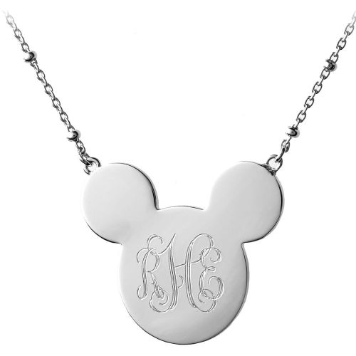 디즈니 Disney Mickey Mouse Monogram Necklace - Rebecca Hook - Personalizable
