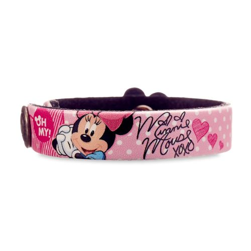 디즈니 Disney Minnie Mouse Signature Leather Bracelet - Personalizable