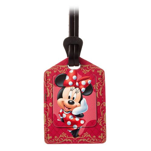 디즈니 Disney Minnie Mouse Leather Luggage Tag - Personalizable