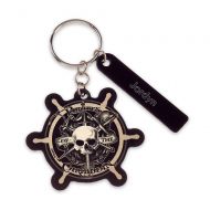 Disney Pirates of the Caribbean Ships Wheel Leather Keychain - Personalizable