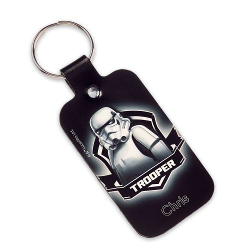 디즈니 Disney Stormtrooper Leather Keychain - Star Wars - Personalizable