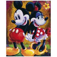 Disney Mickey Mouse and Minnie Two Hearts Gicle by Darren Wilson