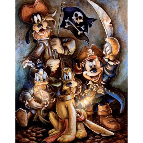 디즈니 Disney Mickey Mouse and Friends Motley Crew Giclee by Darren Wilson