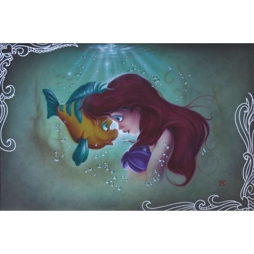 디즈니 Disney Ariel Flounder Giclee by Noah