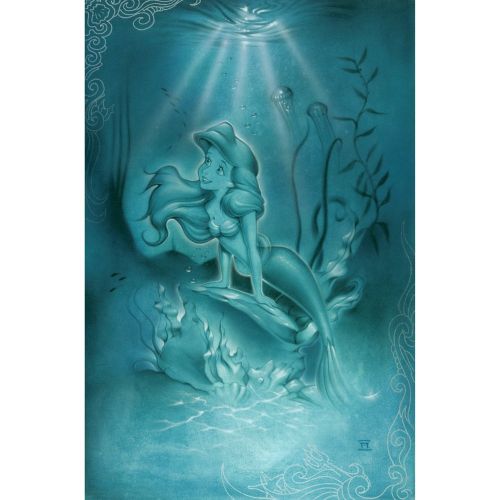 디즈니 Disney Ariel Little Mermaid Giclee by Noah