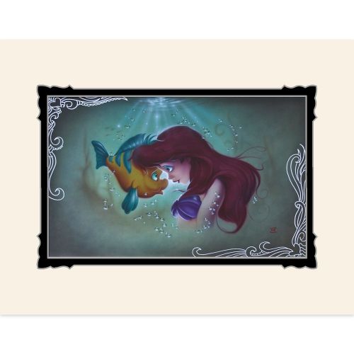 디즈니 Disney The Little Mermaid Ariel Flounder Deluxe Print by Noah