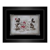 Disney Mickey and Minnie Mouse The Way to His Heart Framed Deluxe Print by Noah