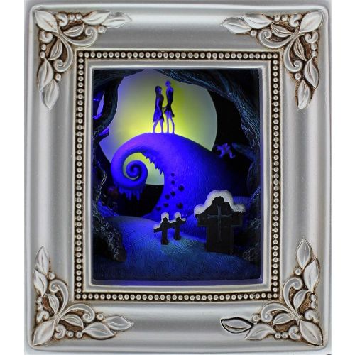 디즈니 Disney Tim Burtons The Nightmare Before Christmas Jack and Sally Embrace Gallery of Light by Olszewski