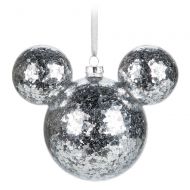 Disney Mickey Mouse Icon Glass Ornament - Silver Confetti