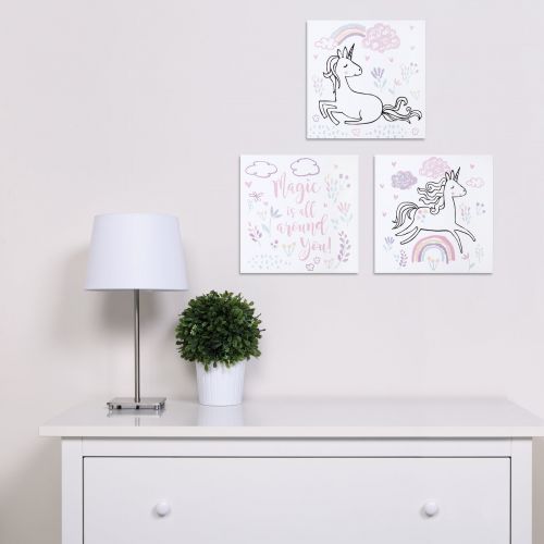  Trend Lab Magical Unicorn Canvas Wall Art 3 Pack