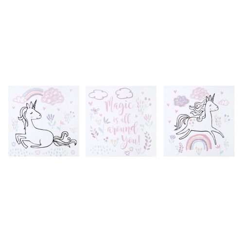  Trend Lab Magical Unicorn Canvas Wall Art 3 Pack