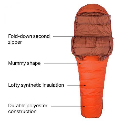 마모트 Marmot Trestles 0 Sleeping Bag: 0F Synthetic