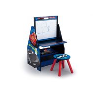 Delta Children Activity Center with Easel Desk, Stool and Toy Organizer, Disney/Pixar Cars