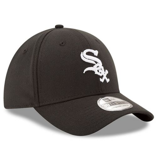  Men's Chicago White Sox New Era Black MLB Team Classic 39THIRTY Flex Hat