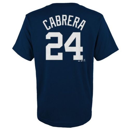  Youth Detroit Tigers Miguel Cabrera Majestic Navy Player Name & Number T-Shirt