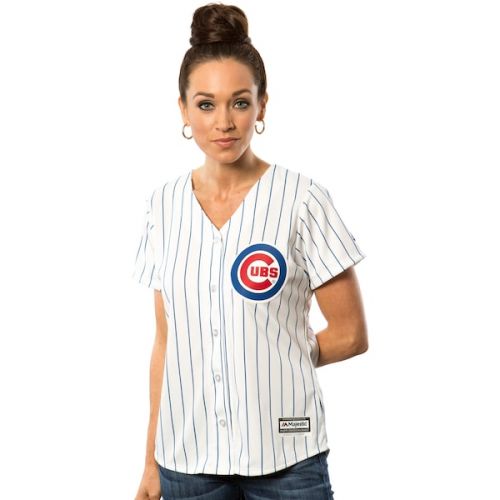  Women's Chicago Cubs Majestic White Home Cool Base Jersey