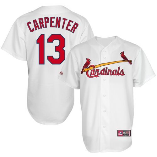  Men's St. Louis Cardinals Matt Carpenter Majestic White Home Cool Base Player Jersey
