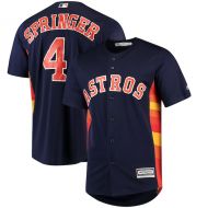 Mens Houston Astros George Springer Majestic Navy Official Cool Base Player Jersey