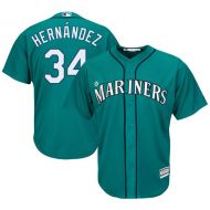 Men's Seattle Mariners Felix Hernandez Majestic Northwest Green Alternate Cool Base Player Jersey