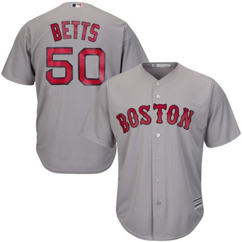  Mens Boston Red Sox Mookie Betts Majestic Gray Cool Base Player Jersey