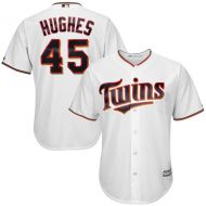 Men's Minnesota Twins Phil Hughes Majestic White Home Cool Base Player Jersey -