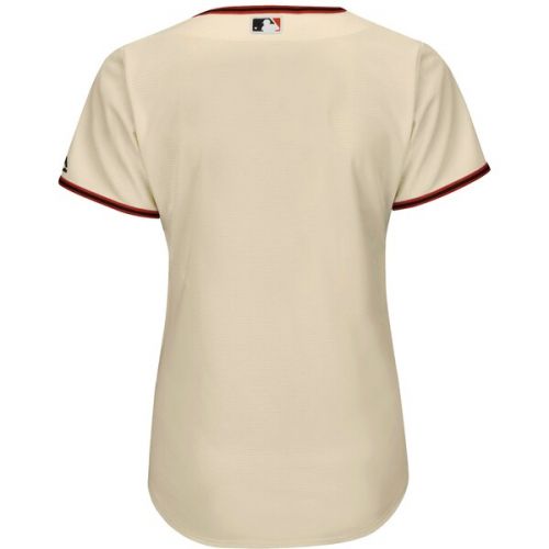  Women's San Francisco Giants Majestic Cream Alternate Plus Size Cool Base Jersey