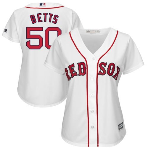  Womens Boston Red Sox Mookie Betts Majestic White Cool Base Player Jersey