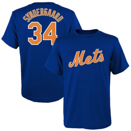  Youth New York Mets Noah Syndergaard Majestic Royal Player Name & Number T-Shirt