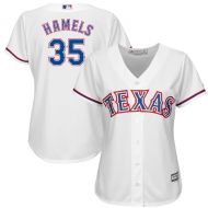 Women's Texas Rangers Cole Hamels Majestic White Official Cool Base Player Jersey