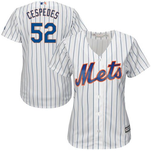  Women's New York Mets Yoenis Cespedes Majestic White Home Cool Base Player Jersey