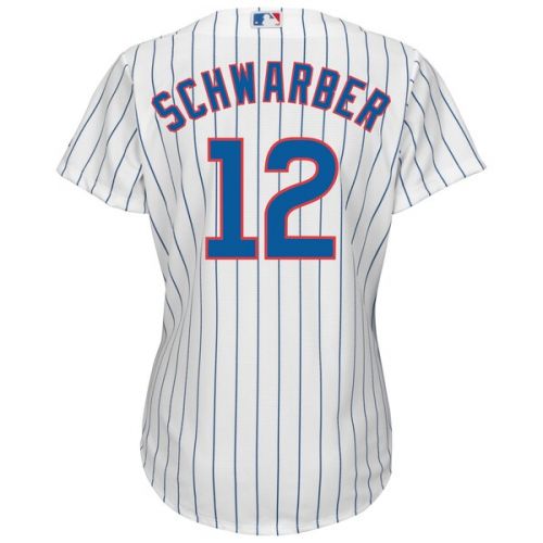  Women's Chicago Cubs Majestic White Home Kyle Schwarber Cool Base Player Jersey