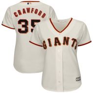 Women's San Francisco Giants Brandon Crawford Majestic Cream Alternate Cool Base Player Jersey