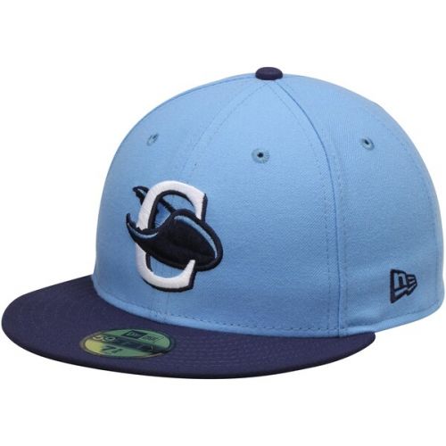  Men's Charlotte Stone Crabs New Era Light BlueNavy Alternate 1 Authentic 59FIFTY Fitted Hat