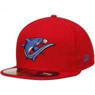 Mens Clearwater Threshers New Era Red Authentic 59FIFTY Fitted Hat