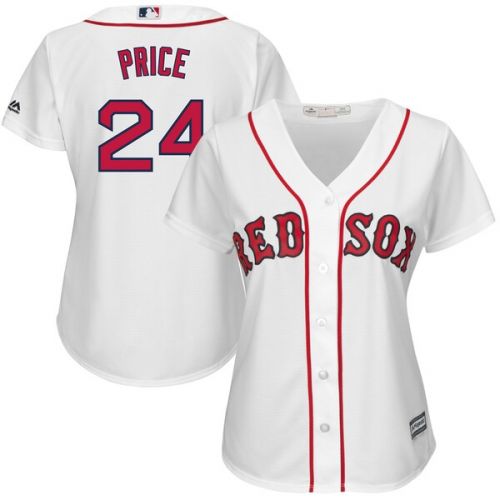  Women's Boston Red Sox David Price Majestic White Cool Base Player Jersey