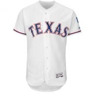 Texas Rangers Majestic Home White Flex Base Authentic Collection Team Jersey