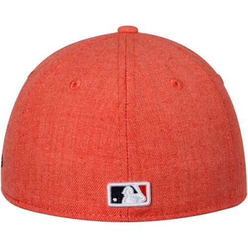  Mens Baltimore Orioles New Era Heathered Orange Crisp Low Profile 59FIFTY Fitted Hat