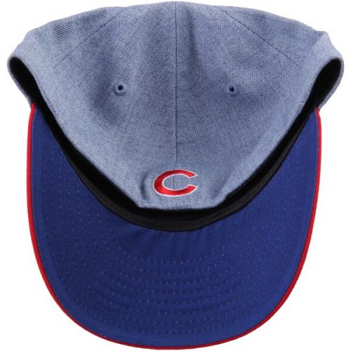  Men's Chicago Cubs New Era Heathered RoyalRed Change Up Low Profile 59FIFTY Structured Hat